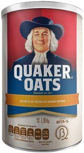 Quaker Oats - Lata de avena integral 100% natural, 18 onzas (paquete de 12)