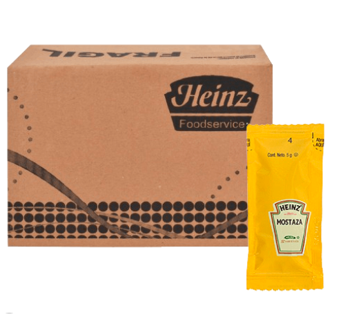 MOSTAZA HEINZ EN SOBRES 500pza / 5g