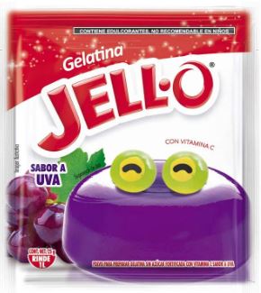 GELATINA JELLO UVA 25g