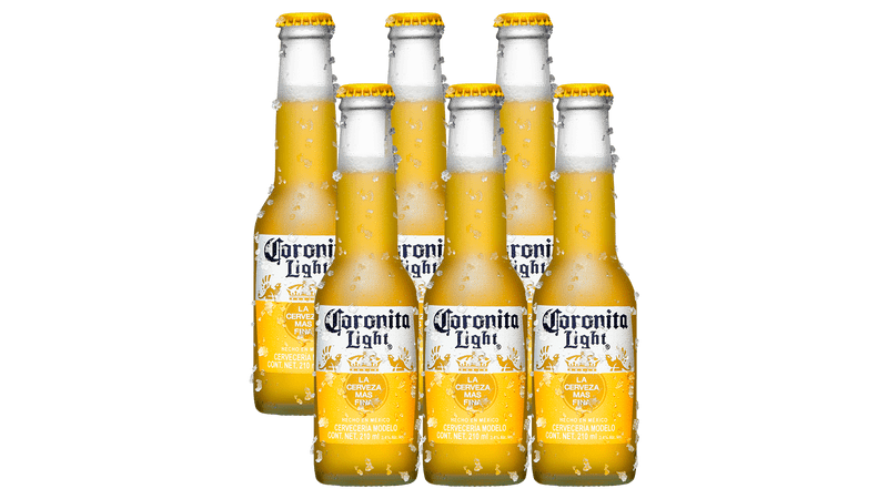 CORONA LIGHT BOTELLA CUARTITO 210ml 6PACK