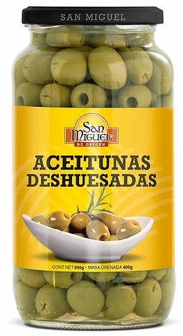 ACEITUNAS VERDES S/HUESO SAN MIGUEL 950g